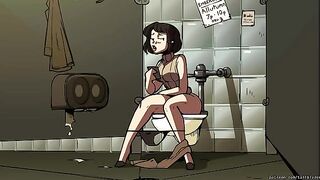 A shortstack gets her ass and tits expanded by a bombshell barista