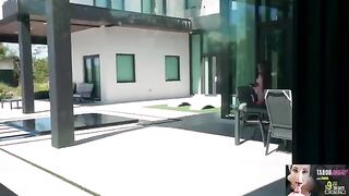 A guy gets a blowjob from his sexy stepmom while on vacation in this steamy scene
