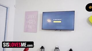 Step brother consoles his step sister Harlow West after a break up in this full-length video