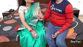 Desi Pari teaches her tuition student with big boobs and shakes them