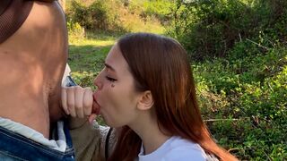 My stepsister is a slut and she loves to suck my cock in public