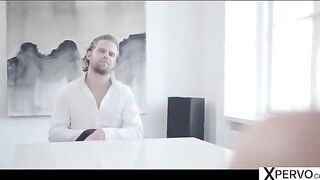 Caprice used her leg to ride a cock of a stranger in stilettos
