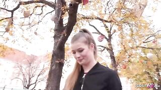 Pick-up casting with petite teen Olivia Sparkle for hardcore sex