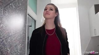 Pick-up casting with petite teen Olivia Sparkle for hardcore sex