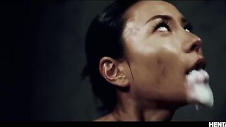 Busty Asian babes get banged by horny alien monsters in a wild scene