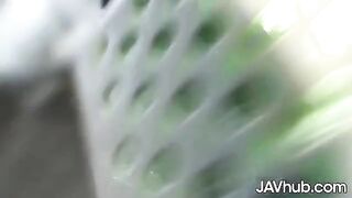 Two Japanese girls Reika and Mio getting fucked by many guys