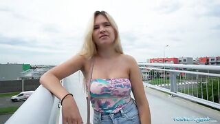 Public Agent Irina Cage gets fucked on the bridge