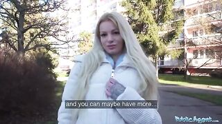 Hot German blonde MILF gets fucked in public for cash