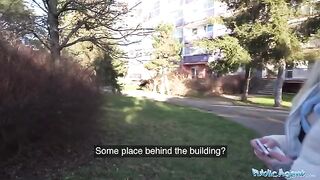 Hot German blonde MILF gets fucked in public for cash