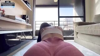 Personal trainer ripped my pants and fucked me without a condom
