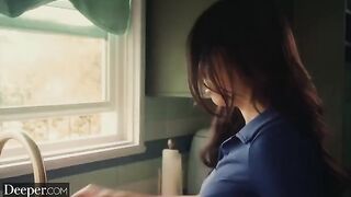 College girl Kylie gets banged hard by her tutor in a steamy session
