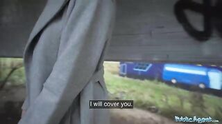 A cute Russian girl got fucked outdoors for cash