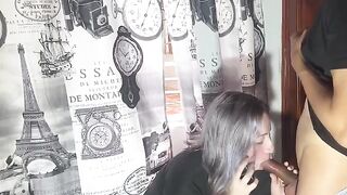 A very unfaithful girl gets intimate with her stepbrother while talking to her boyfriend on the phone