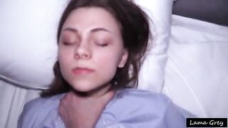 The cute girl has an extreme and rough sex with a guy in the college dorm