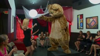 Dancing bear wild party with hoes getting fucked by male strippers
