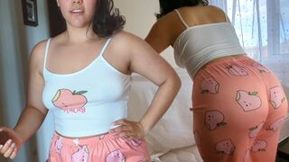 A step mom with a big ass gets massaged by her step son