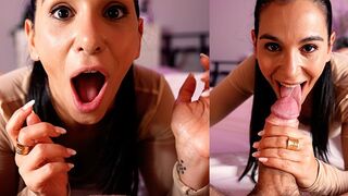 I love feeling a huge cock deep in my throat until I cum - Begging for cum