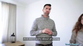 Public Agent Cheating Spanish slut gets fucked for cash