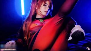 Asuka Langley’s sloppy blowjob and creampie scene from Evangelion