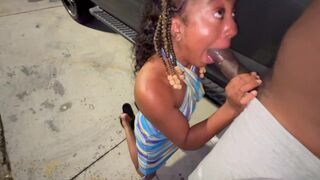 Truck stop encounter with a married woman who loves to suck cock in public parking lots