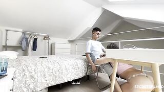 I'm trying to study, but my stepsister is too sexy
