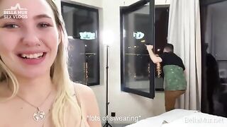 Real behind-the-scenes action from a porn set, straight from Bella Mur’s vlog