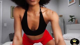She catches her stepson jerking off, then finishes with a bang in this steamy JOI scene
