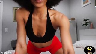 She catches her stepson jerking off, then finishes with a bang in this steamy JOI scene