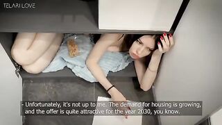 A girl tried to extend the wardrobe lease but ended up in a steamy encounter
