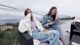 We met the neighbors and participated in a creampie orgy in a public place