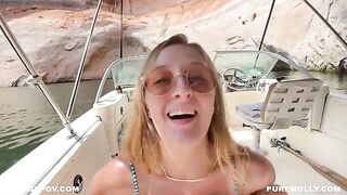 Public boat sex on vacation with adventurous Molly Pills