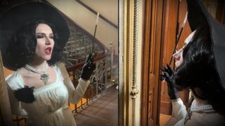 Resident Evil Village cosplay with busty hottie Alcina Dimitrescu