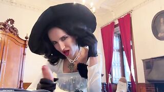 Resident Evil Village cosplay with busty hottie Alcina Dimitrescu