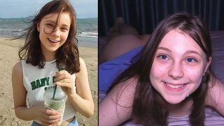 The cute girl was used as a cum dumpster by a guy at the beach