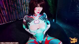 Overwatch nerf this! Dva gets triple damage in steamy cosplay scene