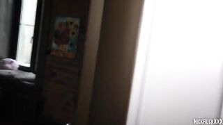 A brunette teen with big tits gets fucked hard by her neighbor