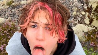 A hot outdoor fuck session with a stunning Russian babe in nature