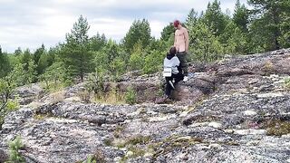A hot outdoor fuck session with a stunning Russian babe in nature