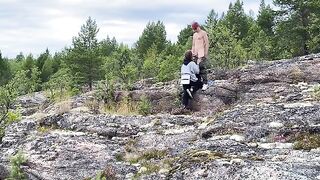 A hot outdoor fuck session with a stunning Russian babe in nature
