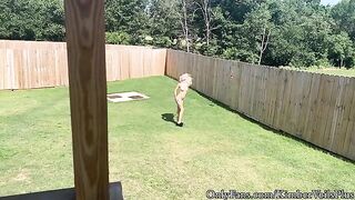 Getting naked in the backyard and quickie on the porch