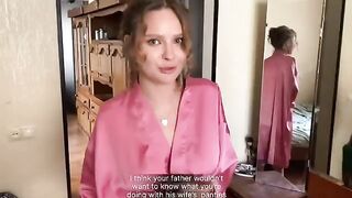 I got caught jerking off with my stepmom's panties and she squirts on me