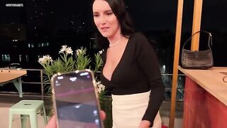 A sexy girl almost got caught while giving a blowjob in Paris