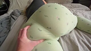 Girl with thick ass enjoys sensual sex when her panties are to the side