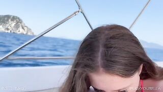 A girl fucked on the yacht by a friend, not her boyfriend