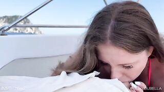 A girl fucked on the yacht by a friend, not her boyfriend