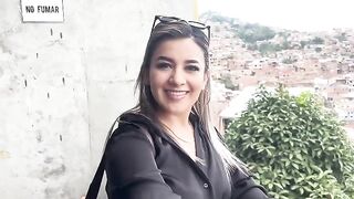 Babe fucked in public by her stepbrother's friend on a cable car