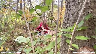 Little Red Riding Hood gets fucked by Big Bad Wolf outdoors