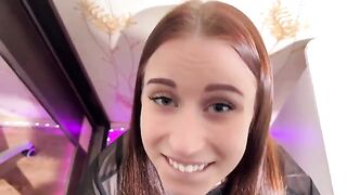 Sexual friend did a blowjob and received a portion of warm sperm on her face for money