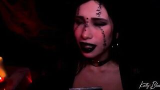 The evil witch cast a spell on a man with a big dick, starring Katty Blake