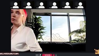 The guy checked the strength of glasses on his girlfriend during a Zoom meeting